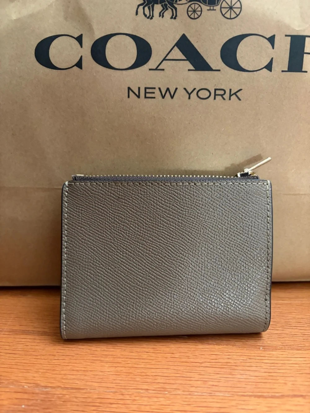 Coach Outlet Bifold Wallet - Stone/Gold - Picture 6 of 6